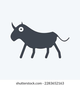 Icon Rhinoceros. related to Domestic Animals symbol. simple design editable. simple illustration