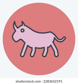 Icon Rhinoceros. related to Domestic Animals symbol. simple design editable. simple illustration