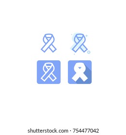 icon Ribbon blue vector on white background. logo. web. Symbols. design.  illustration
