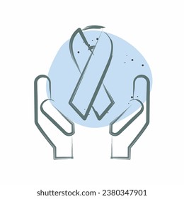 Icon Ribbon. related to World Cancer symbol. Color Spot Style. simple design editable. simple illustration