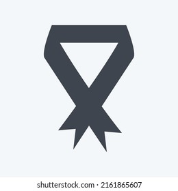 Icon Ribbon. suitable for Community symbol. glyph style. simple design editable. design template vector. simple symbol illustration
