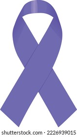 Icon ribbon symbol cancer day lavender ribbon svg