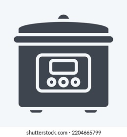Icono Cocina de Arroz. adecuado para el símbolo Kitchen Appliances. estilo glifo. diseño simple editable. vector de plantilla de diseño. ilustración simple