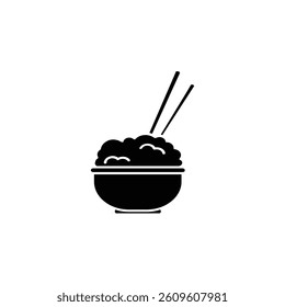 Icon of rice, representing food, agriculture, and nourishment in a clean, simple design.