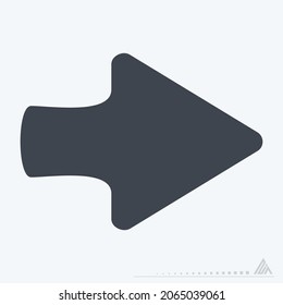 Icon Right 2 - Glyph Style - Simple illustration, Editable stroke, Design template vector, Good for prints, posters, advertisements, announcements, info graphics, etc.
