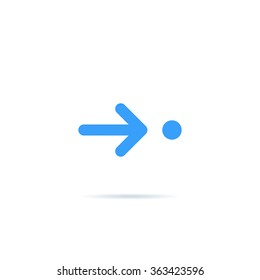 Icon right arrow, sign media following.