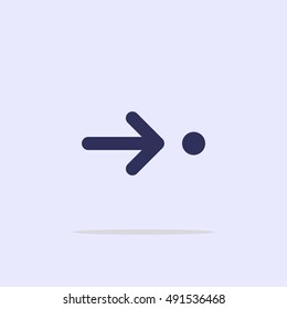Icon right arrow, sign media following.