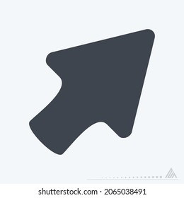 Icon Up Right - Glyph Style - Simple illustration, Editable stroke, Design template vector, Good for prints, posters, advertisements, announcements, info graphics, etc.