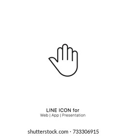 Icon right hand graphic design single icon vector