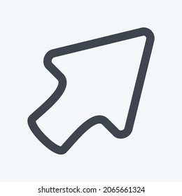 Icon Up Right - Line Style - Simple illustration, Editable stroke, Design template vector, Good for prints, posters, advertisements, announcements, info graphics, etc.