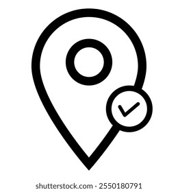 An icon for "right location" in map. File available in eps format.