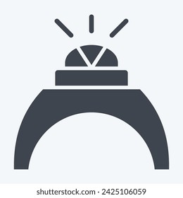 Icon Ring 2. bezogen auf Schmucksymbol. Glyphenstil. einfaches Design editierbar. einfache Abbildung