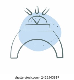Icon Ring 2. bezogen auf Schmucksymbol. Farbfleckstil. einfaches Design bearbeitbar. einfache Abbildung