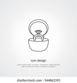 Icon ring. Flyer or postcard. Logo. Vector illustration.