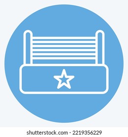 Icon Ring. related to Combat Sport symbol. blue eyes style. simple design editable. simple illustration.boxing