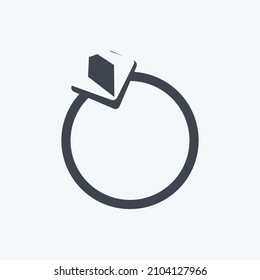 Icon Rings - Glyph Style - simple illustration, good for prints , announcements, etc