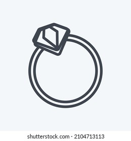Anillos de iconos - Estilo de línea - ilustración simple, buena para impresiones, anuncios, etc