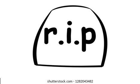 icon r.i.p on an isolated background