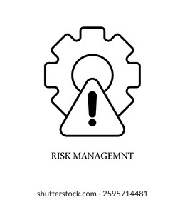 Icon a risk management, isolated against a clean background.