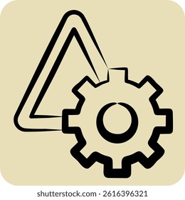 Icon Risk Management. related to Audit symbol. hand drawn style. design editable