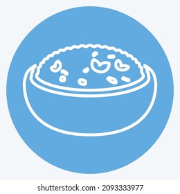 Icon Risotto - Blue Eyes Style - Simple illustration,Editable stroke,Design template vector, Good for prints, posters, advertisements, announcements, info graphics, etc.