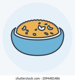 Icon Risotto - Color Mate Style - Simple illustration,Editable stroke,Design template vector, Good for prints, posters, advertisements, announcements, info graphics, etc.