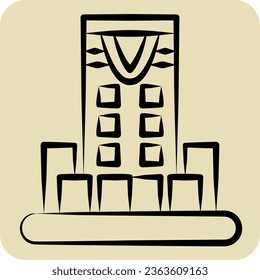 Icon Riyadh. related to Capital symbol. hand drawn style. simple design editable. simple illustration