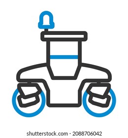 Icon Of Road Roller. Editable Bold Outline With Color Fill Design. Vector Illustration.