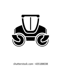 Icon of road roller Vector illustration.