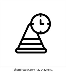Icon Road time, Line, outline, Flat Icon Logo Illustration Vector Isolated. Suitable for Web Design, Logo, App. 
