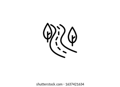 Icon  Road Vector Graphic Perfect for Transportation