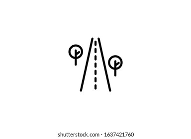 Icon  Road Vector Graphic Perfect for Transportation