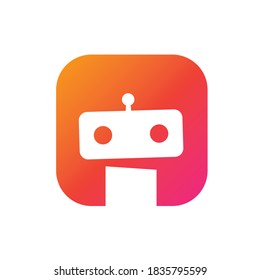 icon robot or game console vector design
