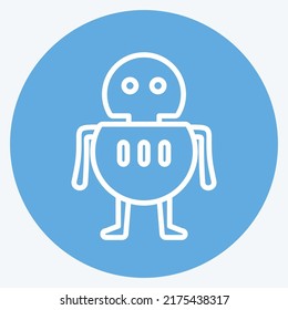 Icon Robot. suitable for Programming symbol. blue eyes style. simple design editable. design template vector. simple symbol illustration