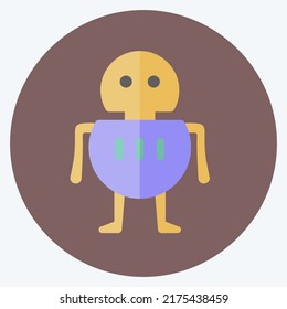 Icon Robot. suitable for Programming symbol. flat style. simple design editable. design template vector. simple symbol illustration