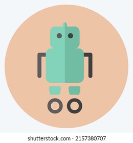 Robot de iconos. adecuado para el símbolo Toy. estilo plano. diseño simple editable. vector de plantilla de diseño. ilustración de símbolo simple