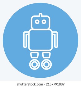 Icon Robot. suitable for Toy symbol. blue eyes style. simple design editable. design template vector. simple symbol illustration