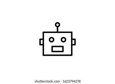 Icon Robot Vector Simple Design