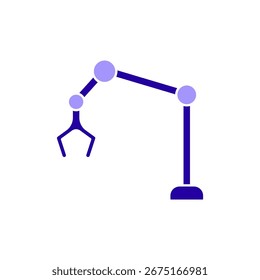 Icono de una robótica, aislado contra un fondo limpio.