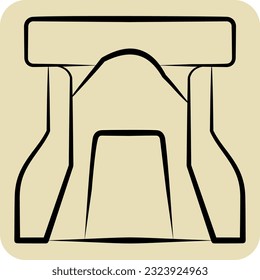 Icon Rock. related to Prehistoric symbol. hand drawn style. simple design editable. simple illustration