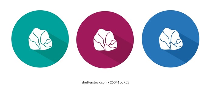 Icon for rock vector illustration in flat.