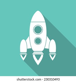 Icon of rocket. 