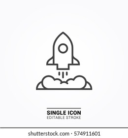 Icon rocket boost Single Icon Graphic Design