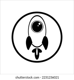  icon rocket doodle cute and simple