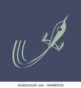 Icon of Rocket. Eps-10.