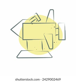 Icon Rocket. related to Kindergarten symbol. Color Spot Style. simple design editable. simple illustration