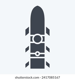 Icon Rocket. related to Weapons symbol. glyph style. simple design editable. simple illustration