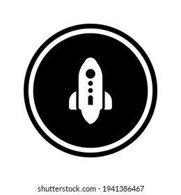 Icon  Rocket With Style Circular Glyph