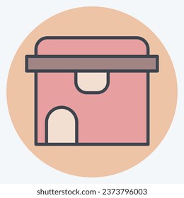 Icon Rodent. related to Poison symbol. color mate style. simple design editable. simple illustration