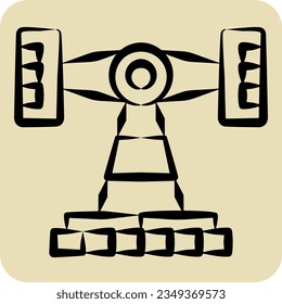 Icon Roll O Plane. related to Amusement Park symbol. hand drawn style. simple design editable. simple illustration